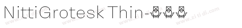 NittiGrotesk Thin字体转换